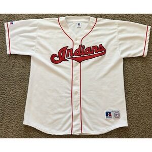 Vintage Cleveland Indians Russell Athletic Diamond Collection Jersey Size XXL